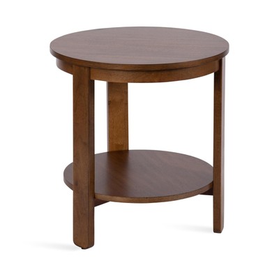 Foxford Modern Tiered Round Side Table, 22 x 22 x 24, Black, Transitional Two...
