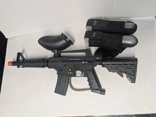 Tippmann U.S. Army Alpha Black Paintball Marker Gun + Hopper + Pack Of Pods