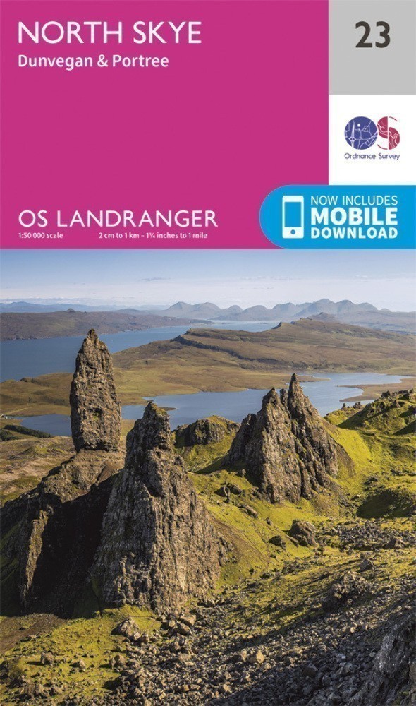 North Skye Dunvegan Portree Landranger Map 23 Ordnance Survey Latest