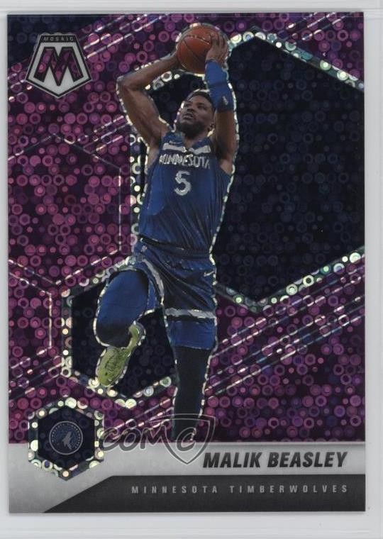 2020-21 Panini Mosaic Fast Break Purple Prizm 26/50 Malik Beasley #162 5ox