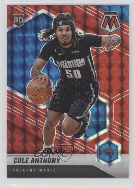 2020-21 Panini Mosaic Rookie Red Mosaic Prizm Cole Anthony #207 Rookie RC 1gs7