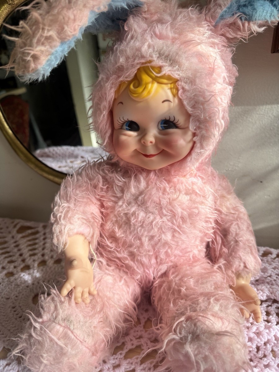 RUSHTON Rubber Face Pink Plush Baby Doll Vintage 60's | eBay