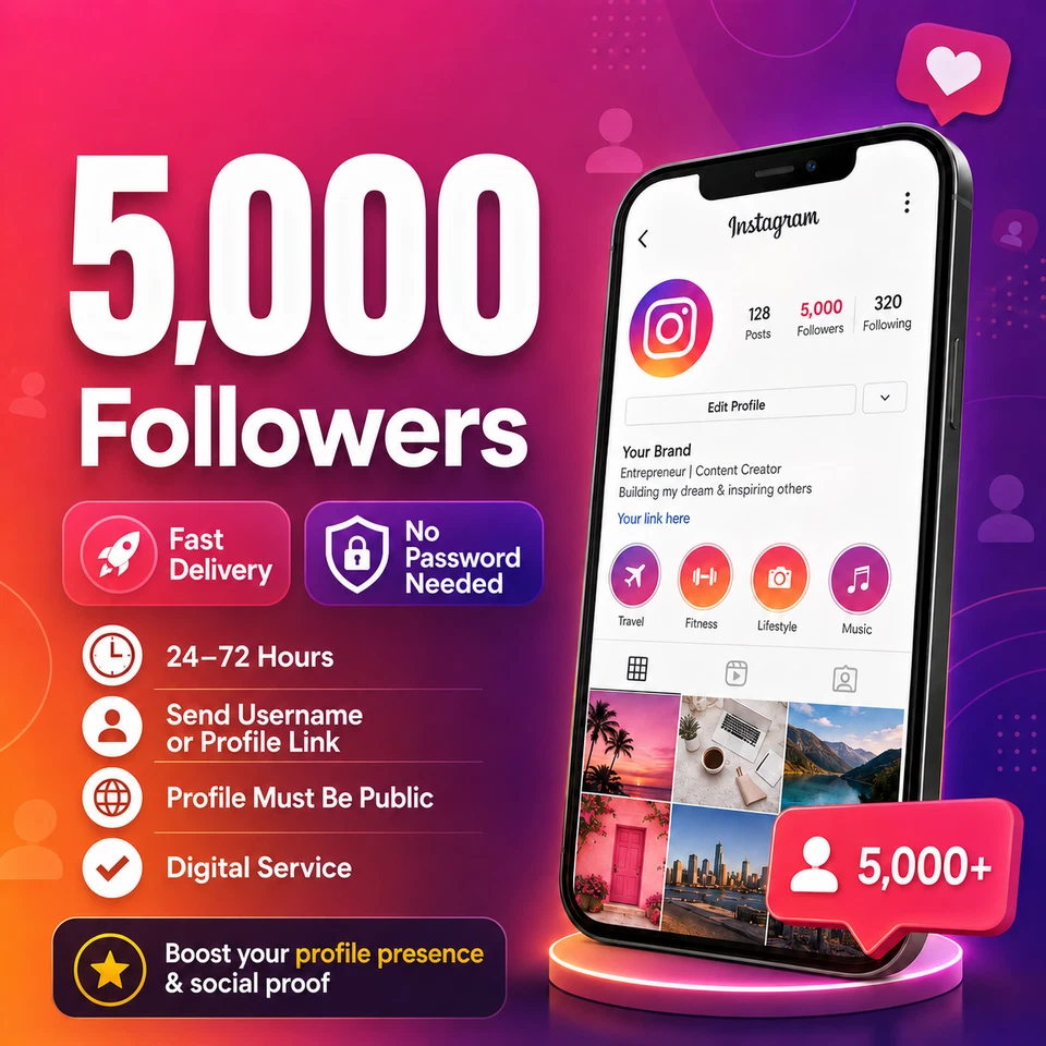 5000 followers - Image 1 of 1