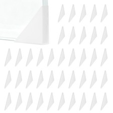 40Pcs 2x35mm Triangle Right Angle Plastic Glass Corner Protector, White