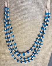 3 STRAND HEISHI CAMPITOS TURQUOISE NECKACE