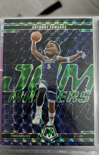 2024-25 Panini Mosaic - Jam Masters Anthony Edwards #10 Green Mosaic Prizm