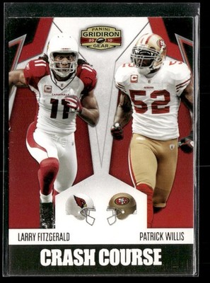 2010 Panini Gridiron Gear #7 Larry Fitzgerald / Patrick Willis Crash Course