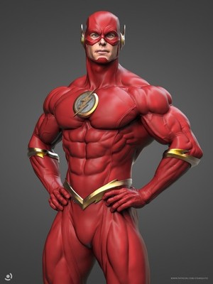 Flash Fan Art Statue 1/6 Scale, Painted or Unpainted - Made to Order