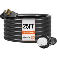 VEVOR 50 Amp Generator Cord and Power Inlet Box Kit, 25FT, NEMA 14-50P/SS2-50R S