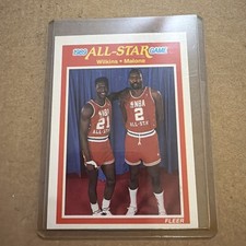 1989-90 Fleer - All-Star Game Dominique Wilkins, Moses Malone #165