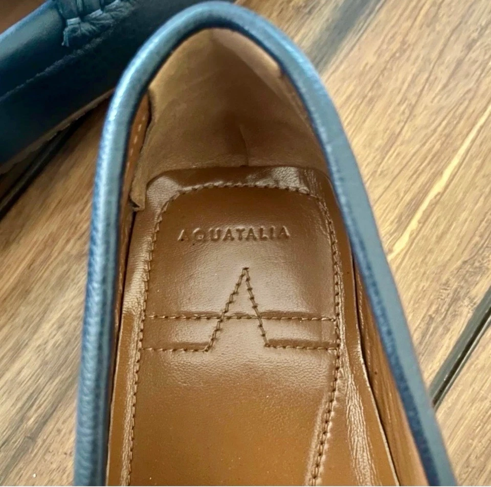 Женские мокасины Aquatalia темно-синие плоские размер 6,5 отличное состояние товара - Изображение 3 из 4