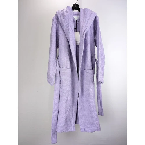 Accappatoio Bottega Veneta cotone spugna in glicine nuovo con etichetta Medium