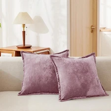 Luxurious Velvet Throw Pillow Covers 20x20 Set of 2 Decorative Pillow Covers ...