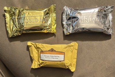 LOT of 3 MELALEUCA GOLD BAR, PLATINUM BAR, PINEAPPLE SOAP 4.5 OZ   NEW/SEALED