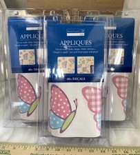 3 Pkgs. 120 Butterfly and Flower Decals Stickers Appliques/Removable/Reusable