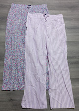 GAP Lounge Pants 2 Pack Adult Womens Medium Floral  Stripes