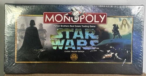 Vintage 1997 Star Wars Monopoly Classic Trilogy Edition New Sealed