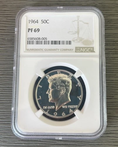 1964 Kennedy Half Dollar 50c NGC Brown Label PF 69 Coin