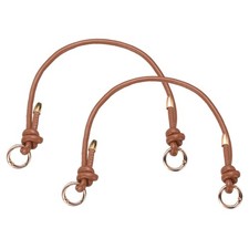 2Pcs Leather Purse Strap, 15.75 Inch PU Bag Handle, Light Brown, Gold Buckle