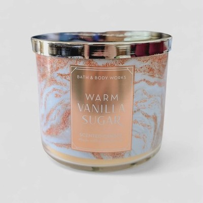 Bath & Body Works Warm Vanilla Sugar 3 Wick Candle New Fast Ship