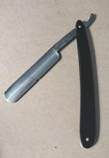 Vtg. Genco 'President' Straight razor with black handle Geneva Cutlery Co. USA