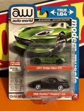 2022 AUTO WORLD MODERN MUSCLE 2 PACK 1996 FIREBIRD T/A  2017 DODGE VIPER GTC