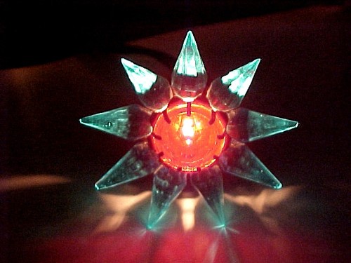 Vintage C6 MATCHLESS STAR # 100 Christmas BLUE PRISM / RED Gem Light-VGC Working