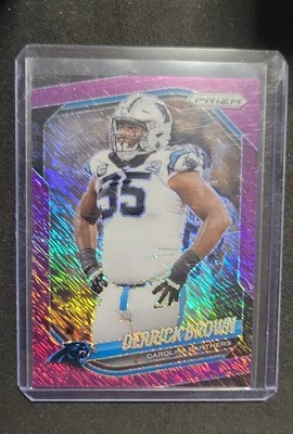 2025 Panini Prizm Derrick Brown #76 Purple Shimmer Prizm #15/15 Bookend SP FOTL