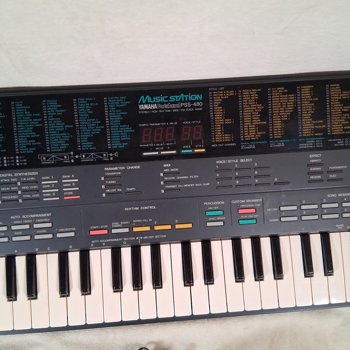 Yamaha PSS-480 PortaSound Digital Synthesizer Keyboard for sale