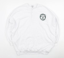 In the Style Damen wei&szlig; Polyester Henley Sweatshirt Gr&ouml;&szlig;e 10 Knopf