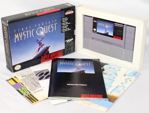 Final Fantasy: Mystic Quest SNES Complete CIB! Very Nice w/ RARE MAP & REG CARD!