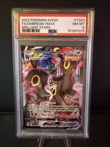 2022 Pokémon PSA 8 Umbreon VMAX #TG23/TG30 SWSH Brilliant Stars Trainer Gallery