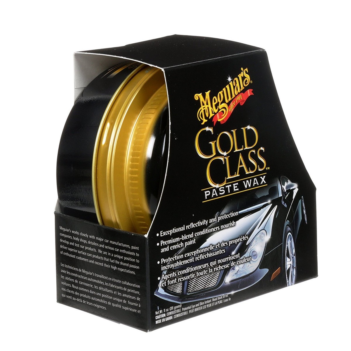 Meguiar's GOLD GLASS CARNAUBA PLUS Premium Paste Car Wax HIGH