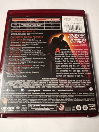 Batman Begins (HD DVD, 2006) - Picture 2 of 6