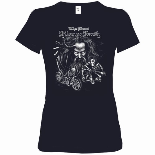 T-shirt Noir V Twin Biker Chopper - Motif Moto Extrême, Coton, Fabrication Allemagne, Neuf Avec étiquettes