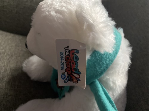 Polar Bear Plush 10"Scarf Girl Scouts Lead The Change Pellet Filled - Picture 3 of 7