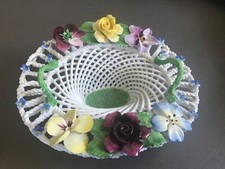 Antique English flower basket made by Best Bone Denton china, made in England