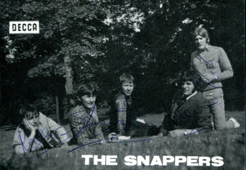 THE SNAPPERS  : signed promotion card  / signierte Karte : UK 60's BEAT Decca - Afbeelding 1 van 2