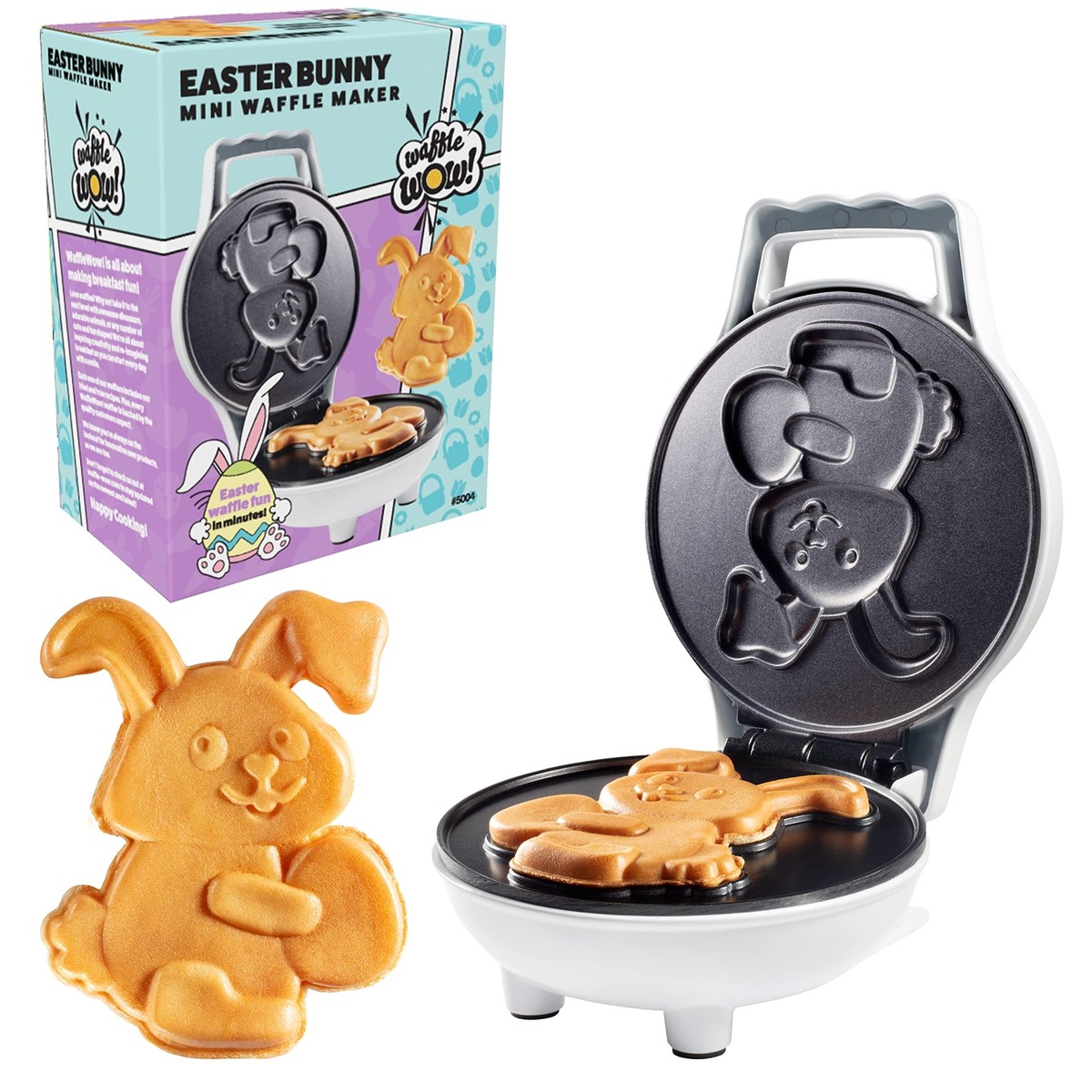 Easter Bunny Mini Waffle Maker - Make Holiday Breakfast Special 