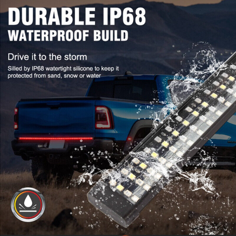 60'' For Ford F150 4Row 6 Function LED Truck Strip Rear Tail gate Light ...
