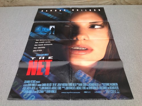 1995 The Net Original Movie House Full Sheet Poster