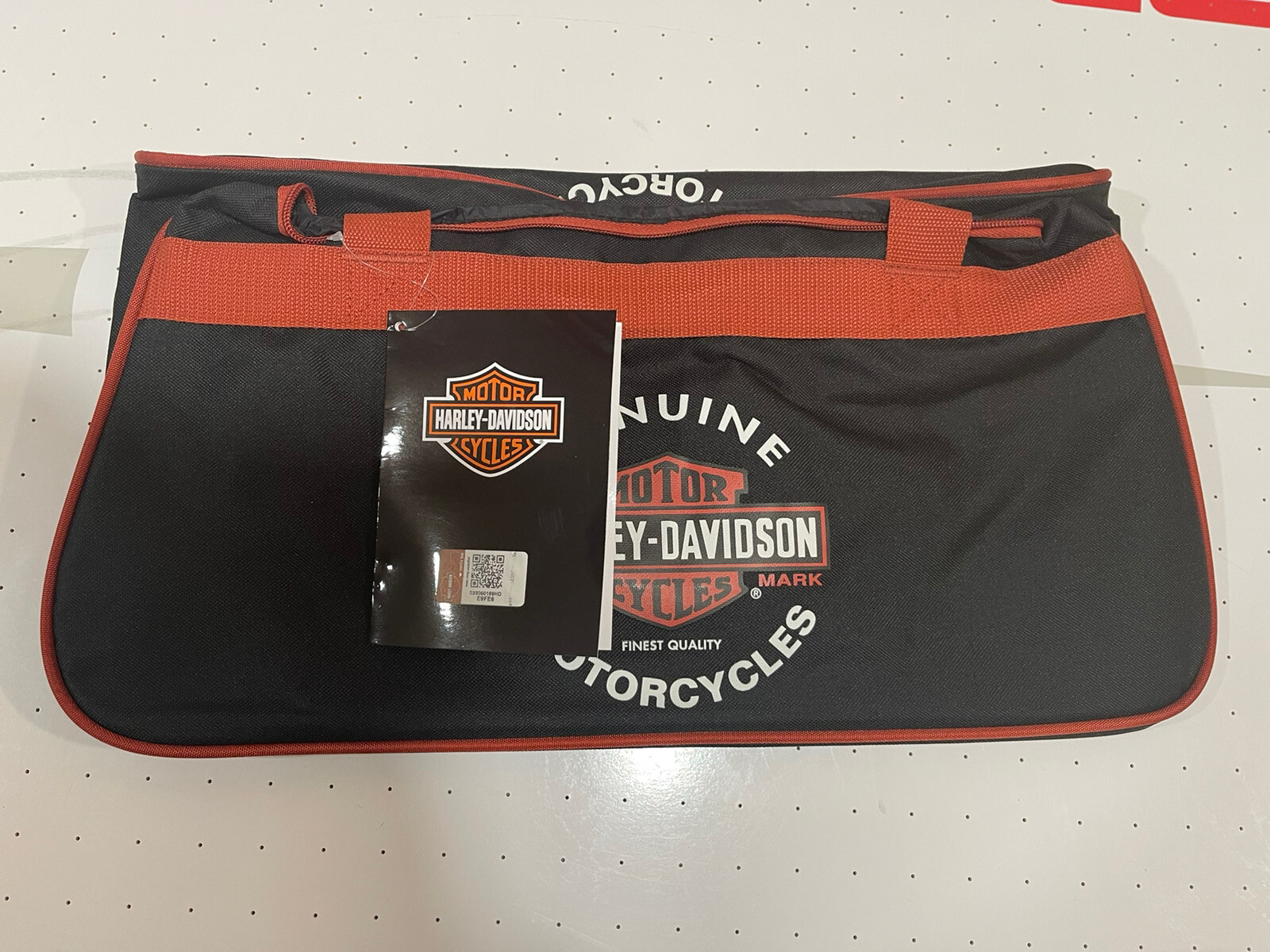 NEW Genuine HarleyDavidson Logo Duffel Bag 99417 Black/Orange