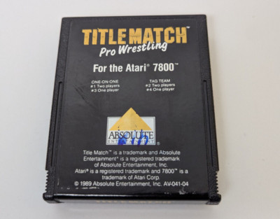 Title Match Pro Wrestling (Atari 7800) Loose Cartridge Titlematch