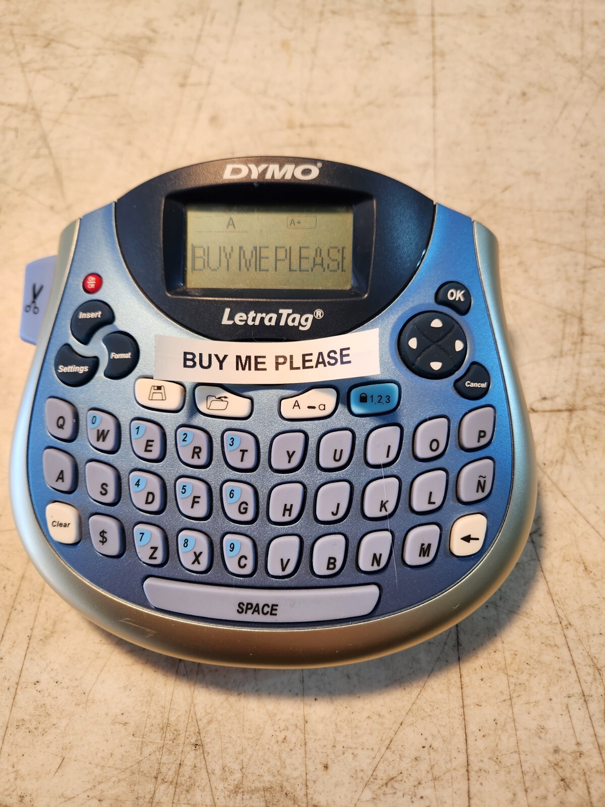 DYMO LETRA TAG LT100T LABEL MAKER WITH EXTRA LABEL REFILL, ALSO WITH