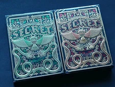 The Secret GILDED Playing Cards By Riffle Shuffle Scarlet & Virescent Green Set