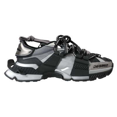 DOLCE GABBANA Chaussures Baskets Matière Mixte Gris Noir DG-5862