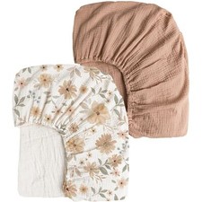 Muslin Crib Sheets 2 PCS 100 Cotton Crib Sheet for Standard Crib Mattress28"...