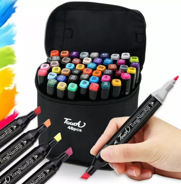 Buy Touch Markers Colour Set Twin Tip Graphic Art Set Sketch 36 48