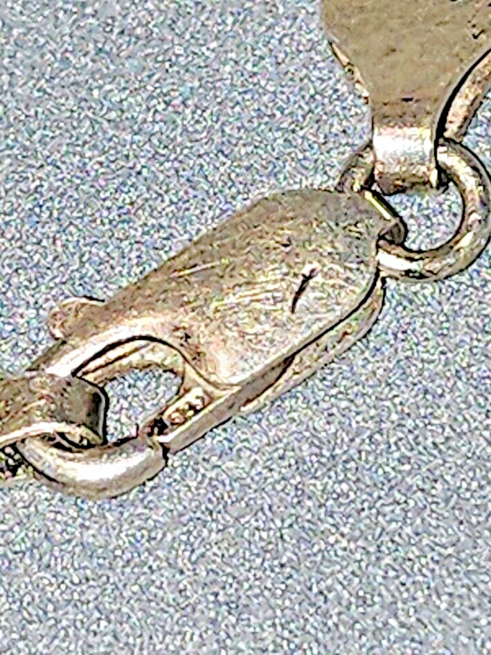 Sterling Silver Herringbone Pattern,  7" Bracelet… - image 4