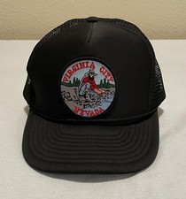 Nissin Trucker Hat Vintage Black Mesh Patch Virginia City Nevada Adjustable